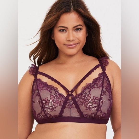 torrid Other - Torrid Intimates Purple Strappy Lace Bralette size 1X